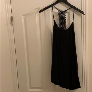 Black dress with lace detailing in the back
